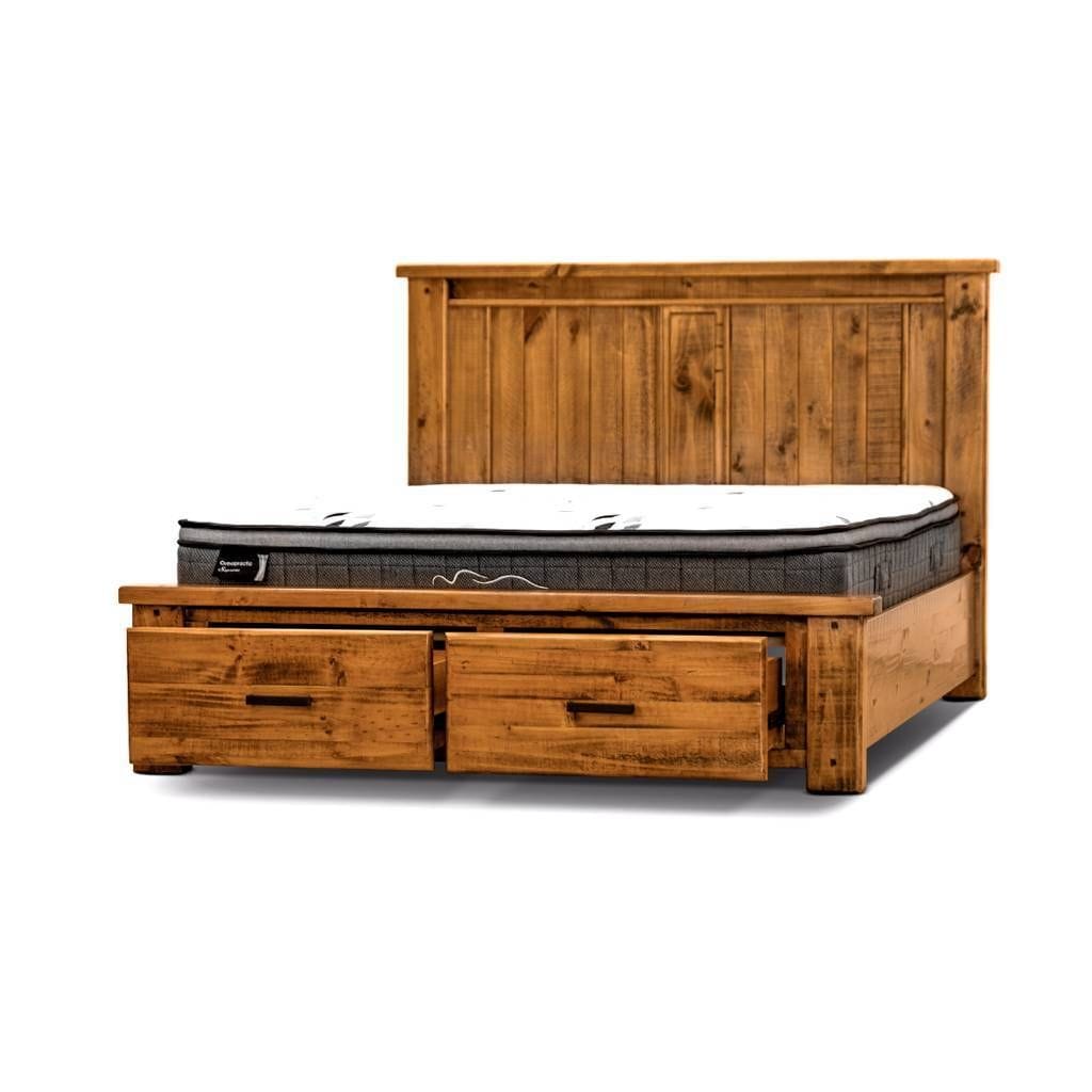 Outback Queen Bed with Drawers