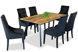Retro 7 Piece Dining Suite with Riga Chairs