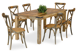 Foundry 7 Piece Dining Suite with Crossback Chairs