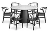 Inspire 7 Piece Dining Suite with Wishbone Chairs Thumbnail Main