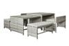 Monte 6 Piece Nested Dining Set with Bench Seats Thumbnail Main