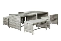 Monte 6 Piece Nested Dining Set with Bench Seats