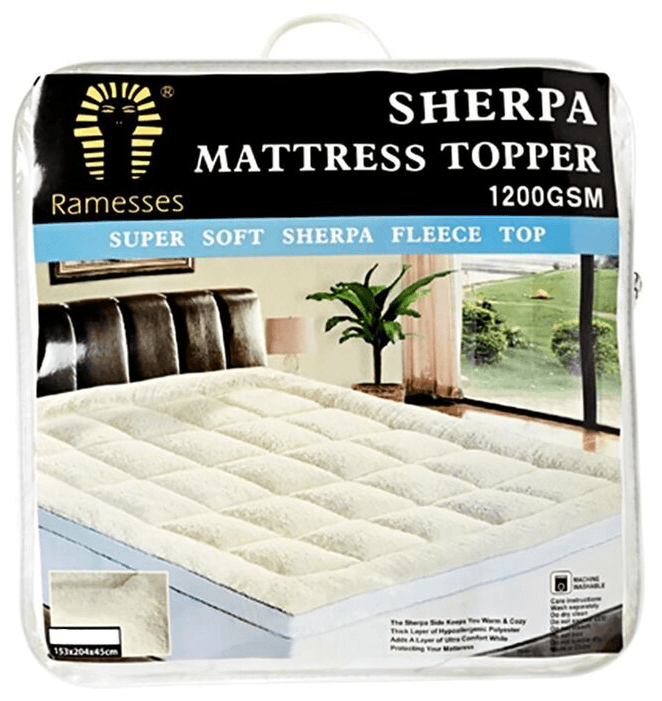 King Single Sherpa Mattress Topper Main King Single Sherpa Mattress Topper Main