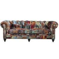 Chesterfield 3 Seater Lounge - Patchwork