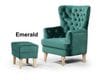 Elisa Velvet Accent Chair & Footstool Thumbnail Related