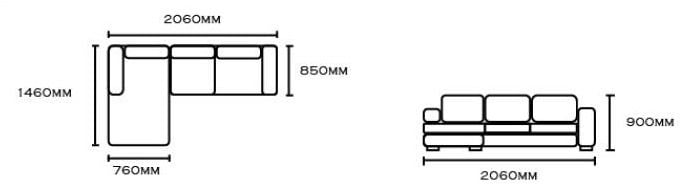 Alex 2 Seater Sofa with Reversible Chaise Related Alex 2 Seater Sofa with Reversible Chaise Related