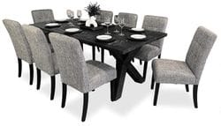 Sussex 9 Piece Dining Suite - Waffle Chair