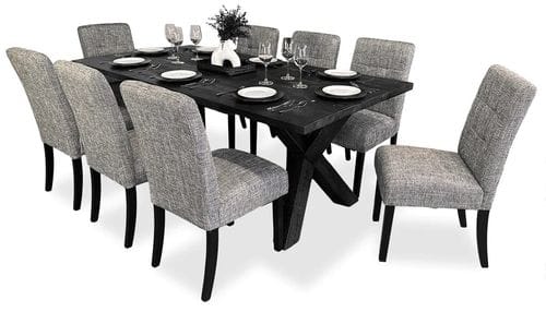 Sussex 9 Piece Dining Suite - Waffle Chair Main