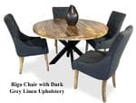Foundry 5 Piece Round Dining Suite - Riga Chairs