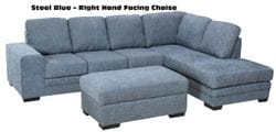 Lachlan 3 Seater with Chaise + Gas Lift Ottoman