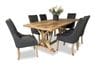 Foundry 7 Piece Refectory Dining Suite - Riga Chairs Thumbnail Main