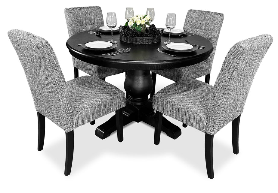 Bristol 5 Piece Dining Suite with Waffle Chairs - 1200mm