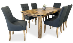 Foundry 7 Piece Dining Suite - Riga Chairs