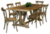 Foundry 7 Piece Refectory Dining Suite with Crossback Chairs Thumbnail Main
