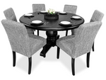 Bristol 7 Piece Dining Suite with Waffle Chairs - 1500mm