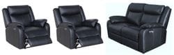 Pinnacles 2 Seater Electric Leather Lounge Suite