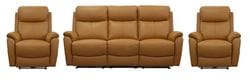 Camden 3 Seater Electric Leather Reclining Lounge Suite