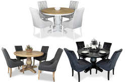 Bristol 5 Piece Dining Suite with Riga Chairs - 1200mm