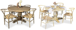 Bristol 5 Piece Dining Suite with Wishbone Chairs - 1200mm