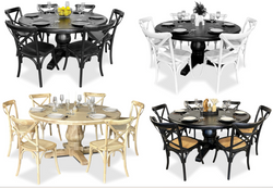 Bristol 7 Piece Dining Suite with Crossback Chairs - 1500mm