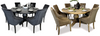 Bristol 7 Piece Black Dining Suite with Riga Chairs - 1500mm Thumbnail Main
