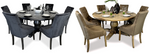 Bristol 7 Piece Black Dining Suite with Riga Chairs - 1500mm