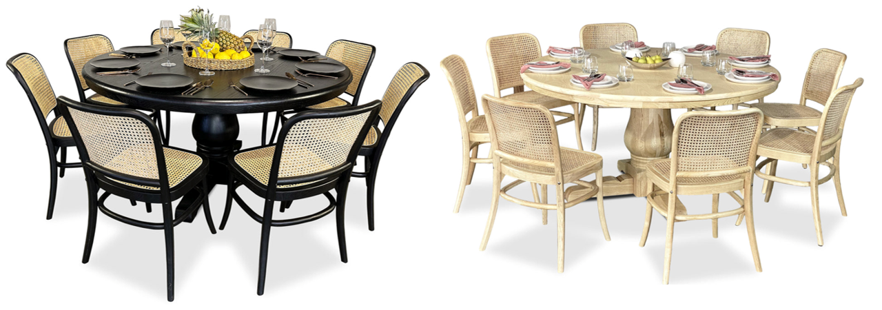 Bristol 9 Piece Dining Suite with Paris Chairs - 1500mm