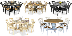 Bristol 9 Piece Dining Suite with Crossback Chairs - 1500mm