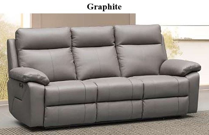 Nico 3 Seat Electric Leather Lounge