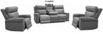 Olivia 3 Seater Leather Electric Reclining Lounge Suite