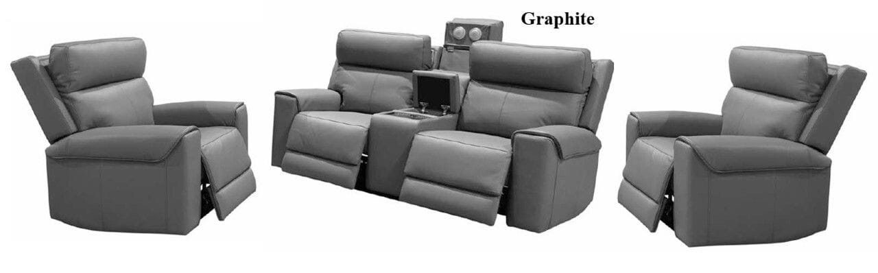 Olivia 2 Seater Leather Electric Reclining Lounge Suite