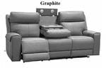 Olivia 3 Seater Leather Electric Reclining Lounge