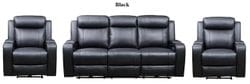 Arnold 3 Seater Leather Electric Lounge Suite
