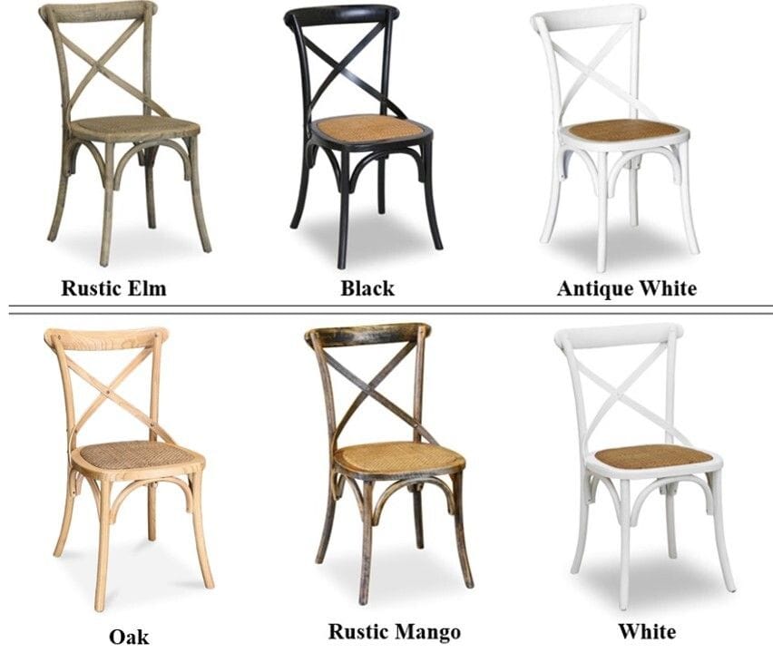 Crossback Dining Chair - Rattan Seat