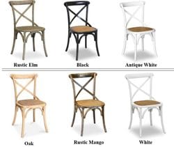 Crossback Dining Chair - Rattan Seat