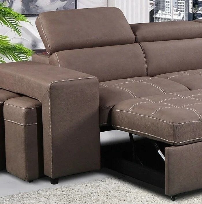 Positano 2 Seater Chaise Lounge with Sofa Bed & Ottoman Related