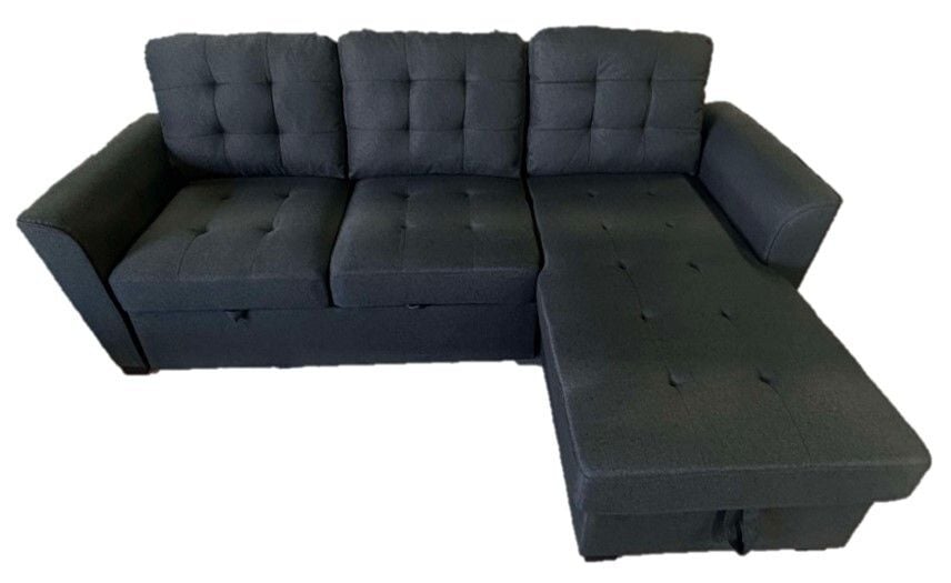 Gabby 2 Seater Sofa Bed with Reversible Chaise + Storage Main Gabby 2 Seater Sofa Bed with Reversible Chaise + Storage Main