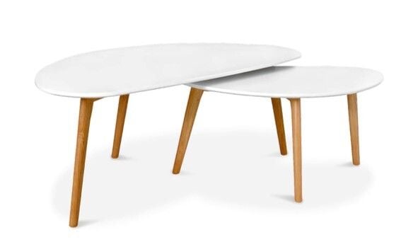 Danish Coffee Table Set - Half Moon