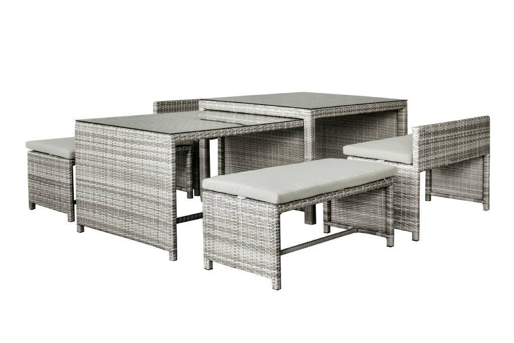 Monte 6 Piece Nested Dining Set with Bench Seats Related