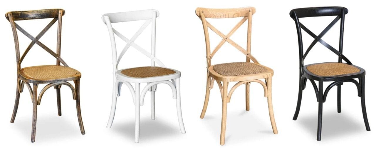 Crossback Dining Chair - Rattan Seat