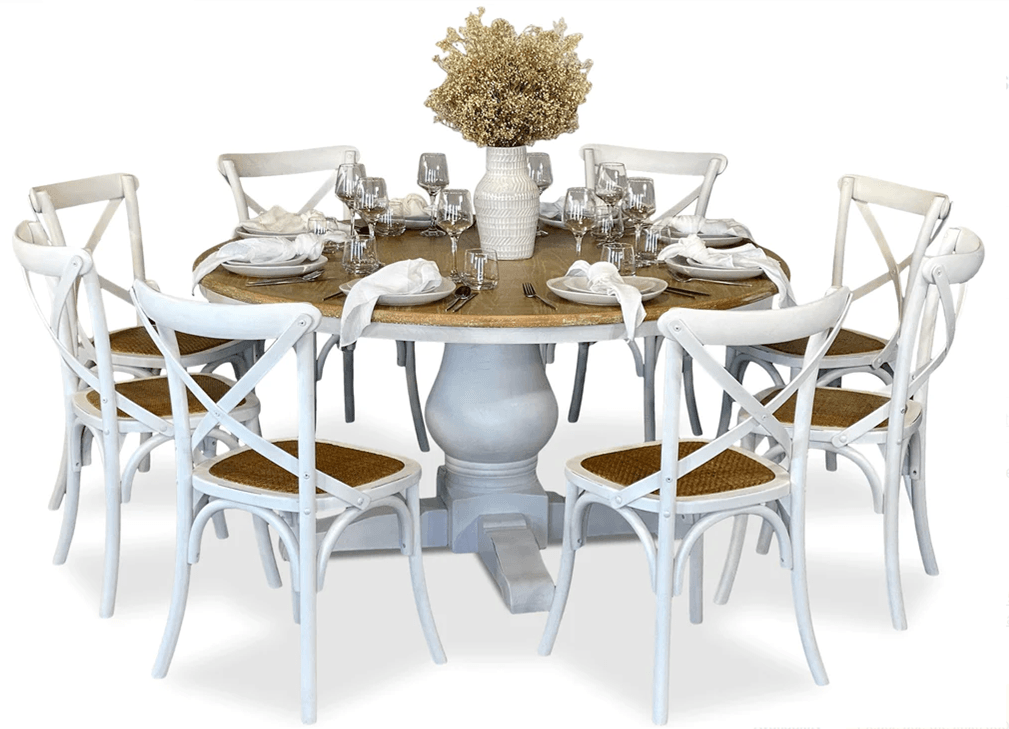 Bristol 9 Piece Dining Suite with Crossback Chairs - 1500mm Related Bristol 9 Piece Dining Suite with Crossback Chairs - 1500mm Related