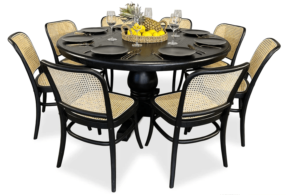 Bristol 9 Piece Dining Suite with Paris Chairs - 1500mm