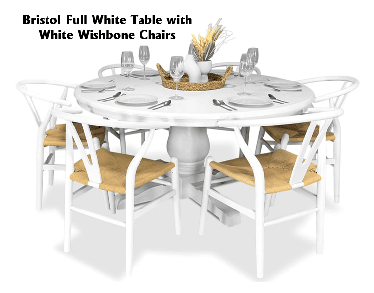 Bristol 7 Piece Dining Suite with Wishbone Chairs - 1500mm Related Bristol 7 Piece Dining Suite with Wishbone Chairs - 1500mm Related