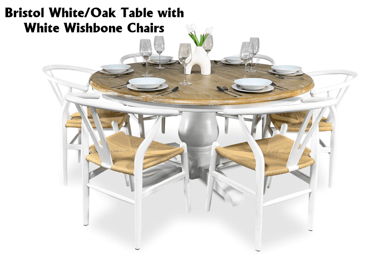 Bristol 7 Piece Dining Suite with Wishbone Chairs - 1500mm Related Bristol 7 Piece Dining Suite with Wishbone Chairs - 1500mm Related
