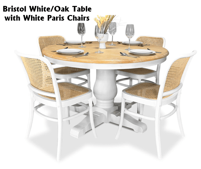 Bristol 5 Piece Dining Suite with Paris Chairs - 1200mm Related Bristol 5 Piece Dining Suite with Paris Chairs - 1200mm Related