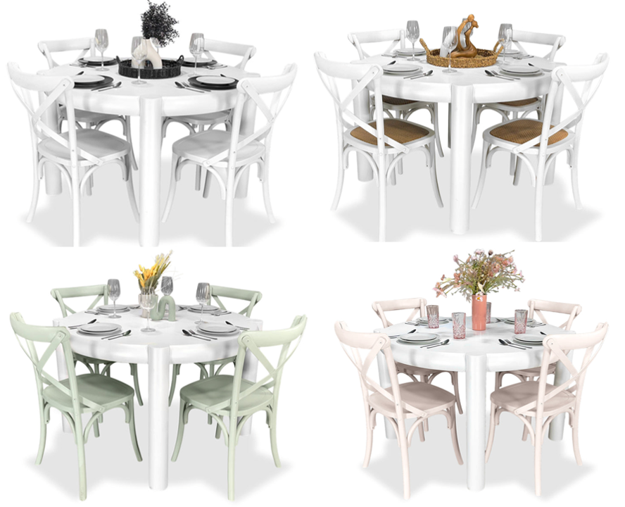 Santorini 5 Piece Dining Suite - Crossback Chairs