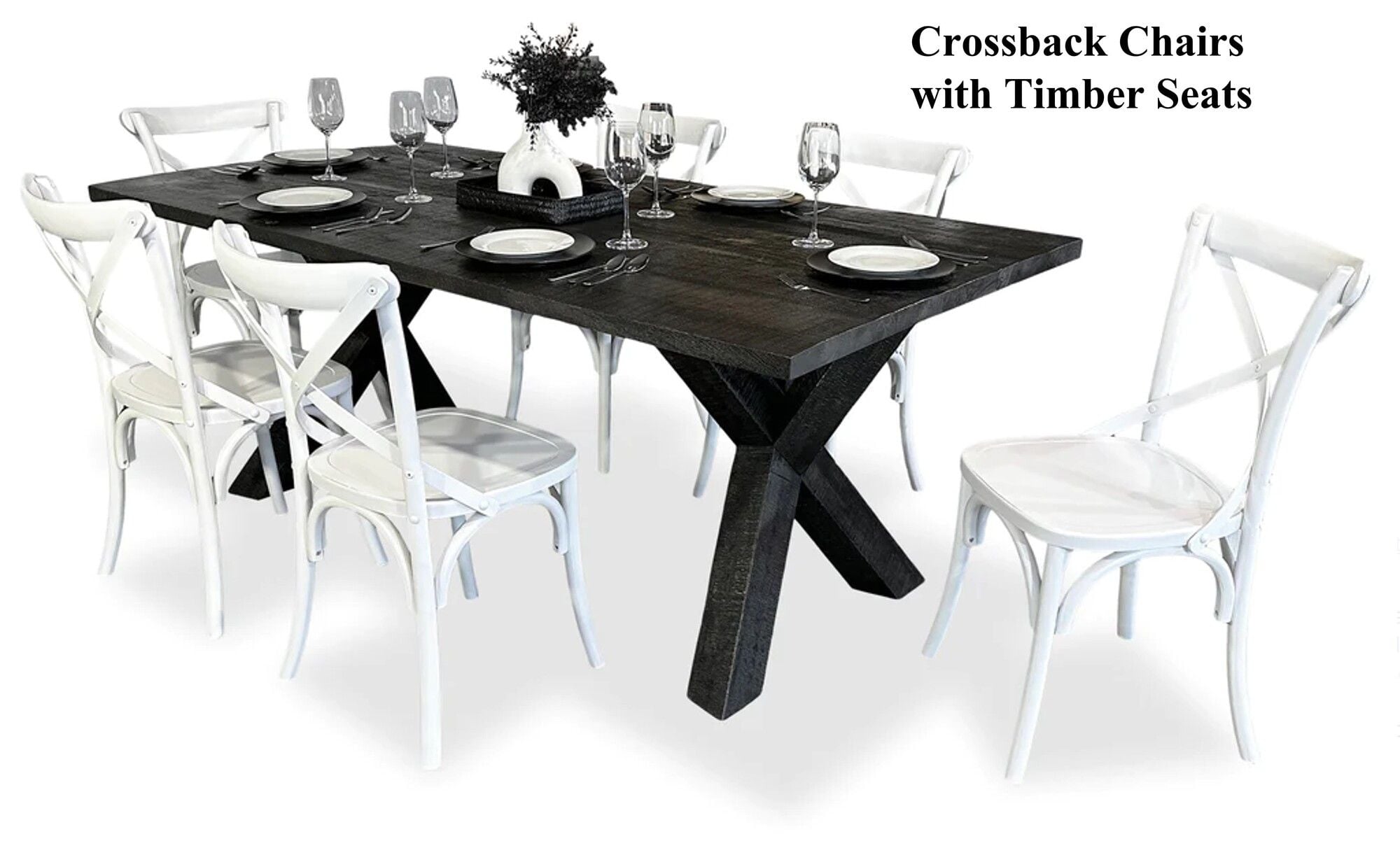 Sussex 7 Piece Dining Suite - Crossback Chair Related Sussex 7 Piece Dining Suite - Crossback Chair Related