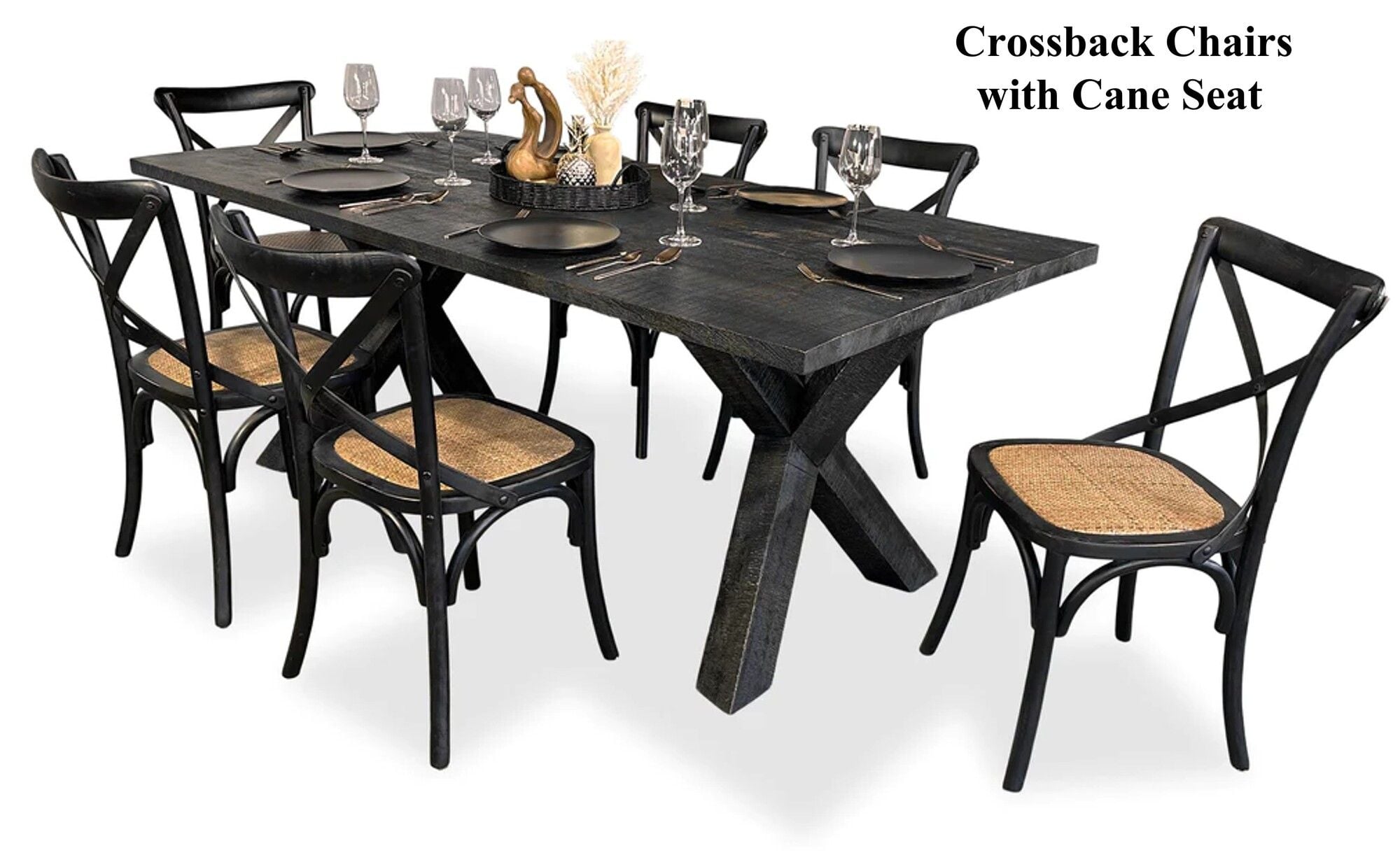 Sussex 7 Piece Dining Suite - Crossback Chair Related Sussex 7 Piece Dining Suite - Crossback Chair Related