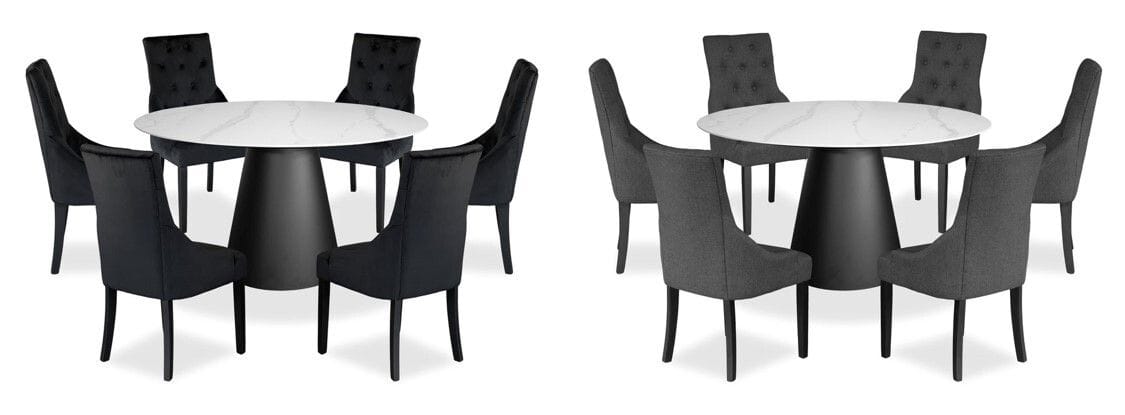 Inspire 7 Piece Dining Suite with Riga Chairs