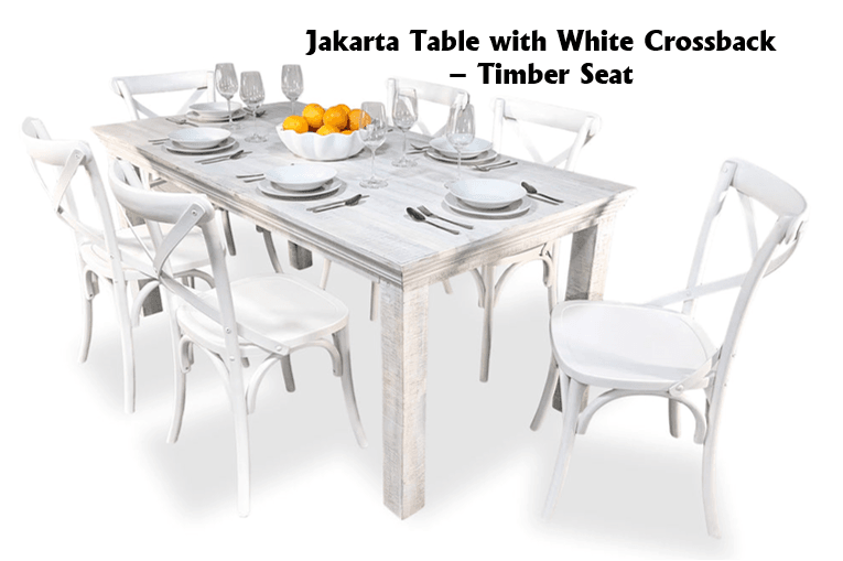 Jakarta 7 Piece Dining Suite with Crossback Chairs Related Jakarta 7 Piece Dining Suite with Crossback Chairs Related